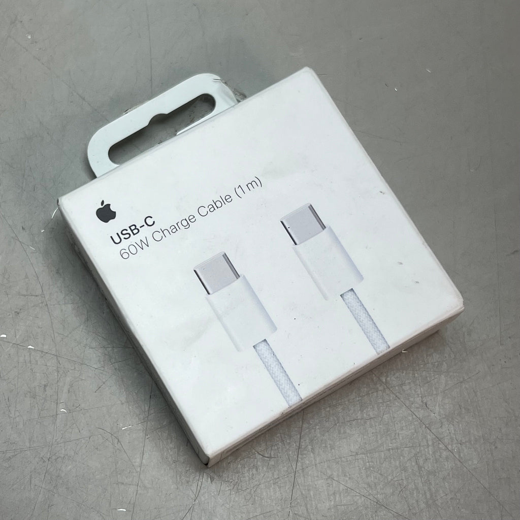 APPLE Two Sided USB-C Woven Charge Cable (1 M) 60 Watt White MQKJ3AM/A (Return)