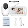 5" WiFi Baby Monitor Tuya APP+monitor Dual Control Electronic Baby Sitter 4x Zoom PTZ Cam Two Way Audio Night Vision Babyphone