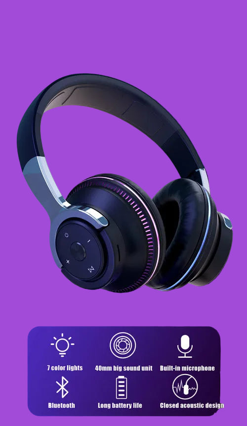 Ninja Dragon Wireless Light Changing Bluetooth Gaming Headset